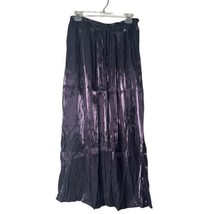 AB Studio Full Length Crinkle Skirt Metallic Purple Modest Women&#39;s Size 8 - £14.00 GBP