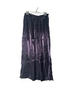 AB Studio Full Length Crinkle Skirt Metallic Purple Modest Women&#39;s Size 8 - £13.97 GBP