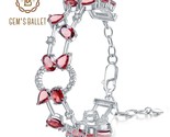 Ct natural red garnet gemstone link bracelet 925 sterling silver bracelets bangles thumb155 crop