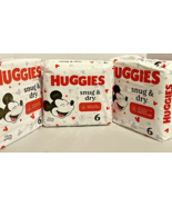 3-Huggies Snug and Dry Diapers Size 6, Disney Baby Mickey Mouse 19 Count... - $714.33 MXN