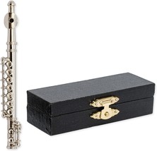 Broadway Gift Silver Flute Music Instrument Miniature Replica with Lined Case, - £26.73 GBP