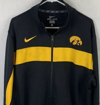 Nike Dri-Fit Jacket Iowa Hawkeyes Track Athletic Swoosh Zip Mens Large NCAA - £39.31 GBP
