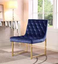 Iconic Home Moriah Accent Chair In Contemporary Modern Navy With Sleek Elegant - £262.13 GBP