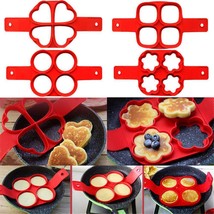 Silicone Non Stick Fantastic Egg Pancake Maker Ring Kitchen Baking Omelet Molds - £13.45 GBP