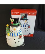 2011 Fitz &amp; Floyd Christmas Holiday Merry &amp; Bright White Snowman Tree Co... - $61.10 CAD