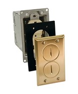 Hubbell Raco 6500BR Rectangular Floor Box Kit Metallic Cover Plate, 15 Amp, - $63.99