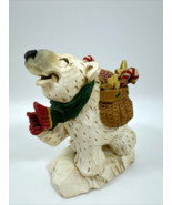 David Frykman Polar Bear with Saddle Bag with Candy Cane  DF2020C - $552.05 MXN