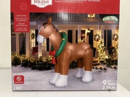 NEW Holiday Time Giant Clydesdale Horse Christmas Outdoor Inflatable Yard Decor - £97.66 GBP