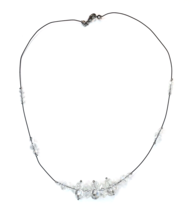 Sparkling Faceted Glass Bead &amp; Wire Necklace  - £10.15 GBP
