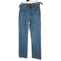 Shein Womens Size XS Blue High-Waisted Straight-Leg Denim Jeans - €15,94 EUR
