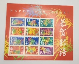 2001 USPS Chinese Lunar New Year Stamps Sheet 24 count 37c Double Sided ... - £13.58 GBP