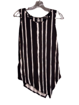 Ruff Hewn Black &amp; White Striped Asymmetrical Hem Tank Top Womens Size XS - $13.86