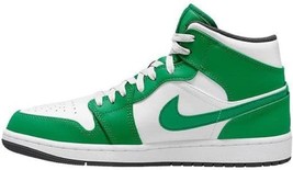 Authenticity Guarantee 
Jordan Mens Air Jordan 1 Mid Shoes,Lucky Green/Black-... - £164.25 GBP