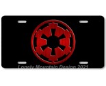 Star Wars Empire Inspired Art Red on Black FLAT Aluminum Novelty License... - £14.38 GBP