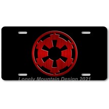 Star Wars Empire Inspired Art Red on Black FLAT Aluminum Novelty License Plate - £14.06 GBP