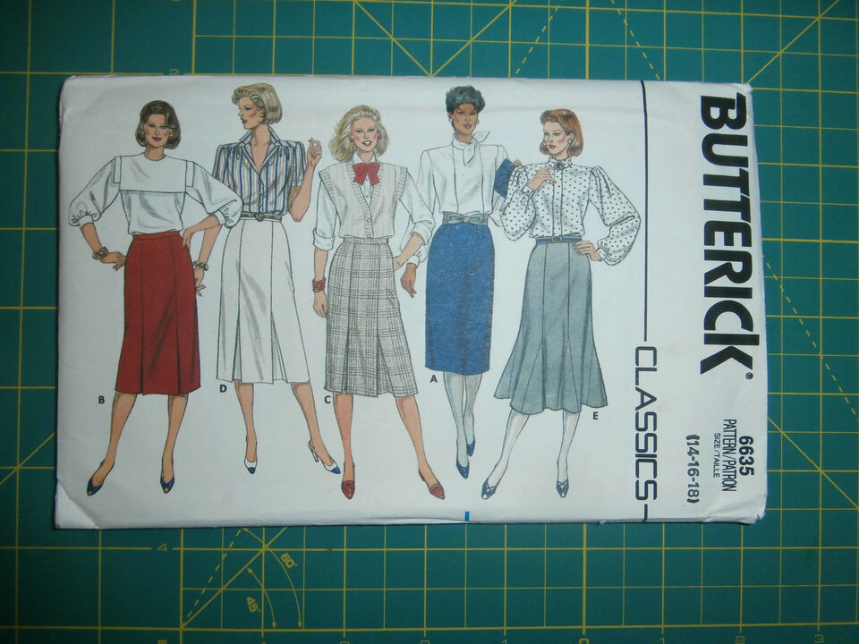 Butterick 6635 Size 14 16 18 Misses' Skirt - $12.86