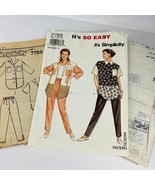 Vintage 1992 Simplicity Sewing Pattern 7769 Misses Shirt Pants Size Pt X... - £10.22 GBP