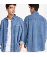 Mens Levis WPL 423 Large Denim Long Sleeve Shirt Red Tab Metal Button Up... - €29,22 EUR