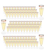 100 Pack Plastic Champagne Flutes, 5Oz Disposable Champagne Glasses Rose... - $49.99