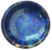 VTG Signed Clay Made Decorative Bowl with Blue Drip Glaze High End 8&quot; - $49.99