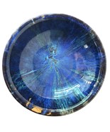 VTG Signed Clay Made Decorative Bowl with Blue Drip Glaze High End 8&quot; - $70.20 CAD