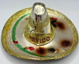 Vintage Mexico Sombrero Metal Jewlery Dish Ring Tray Ashtray Colorful SK... - £28.05 GBP