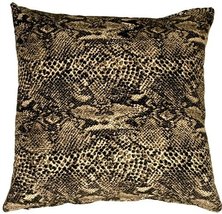 PILLOW DÉCOR Snake Print Cotton Large Throw Pillow (Standard Edge) - $24.95