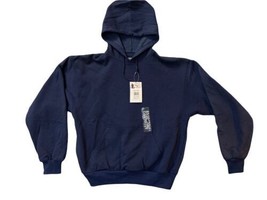 Hoodies Mens L Sweatshirt Loose Navy Blue Ties Pullover VTG Williams Bay NWT - £12.41 GBP