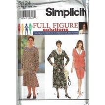 Simplicity Sewing Pattern 9124 Two Piece Dress Womens Size 18W-24W - $8.96