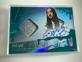 2020 Topps x Steve Aoki Wave-3 Jeans Relic Card Auto Blue Frosting Patch #03/77  - £147.75 GBP