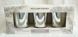 Williams Sonoma LAVENDER CEDARWOOD Three Votive Set NEW  #M35 - £24.12 GBP