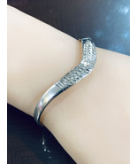 Vintage Sterling Silver Cuff Bracelet  6” Wrist - $129.65 CAD