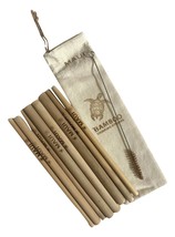 da Hawaiian Store Reusable Organic Maui Bamboo Drinking Straw Set - £12.50 GBP