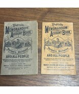 Two PIERCE&#39;S MEMORANDUM ACCOUNT BOOK 1899 1900 1923 1925 Excellent Condi... - €34,38 EUR