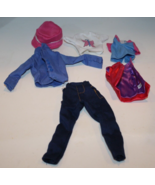 Fashion Girl Doll Clothes Butterfly Top Pants Vest Shirt Jacket Hat Mixed Lot 6 - $11.35