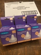 CLEARANCE - Lansinoh Natural Wave 2 Slow Flow Nipples, Pack of 3-Six Total - $21.78