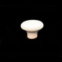 Vintage White Porcelain Pull Knob Round Cabinet Drawer Handle 1 1/2&quot; dia... - $1.95