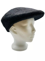 Ivy Cap Gray Wool Mens Winter Hat Thick Warm Solid Retro Beret Size L - £9.53 GBP