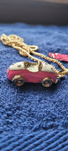 New Betsey Johnson Necklace Car Convertible Pink White Cute Collectible Decorate - £11.98 GBP