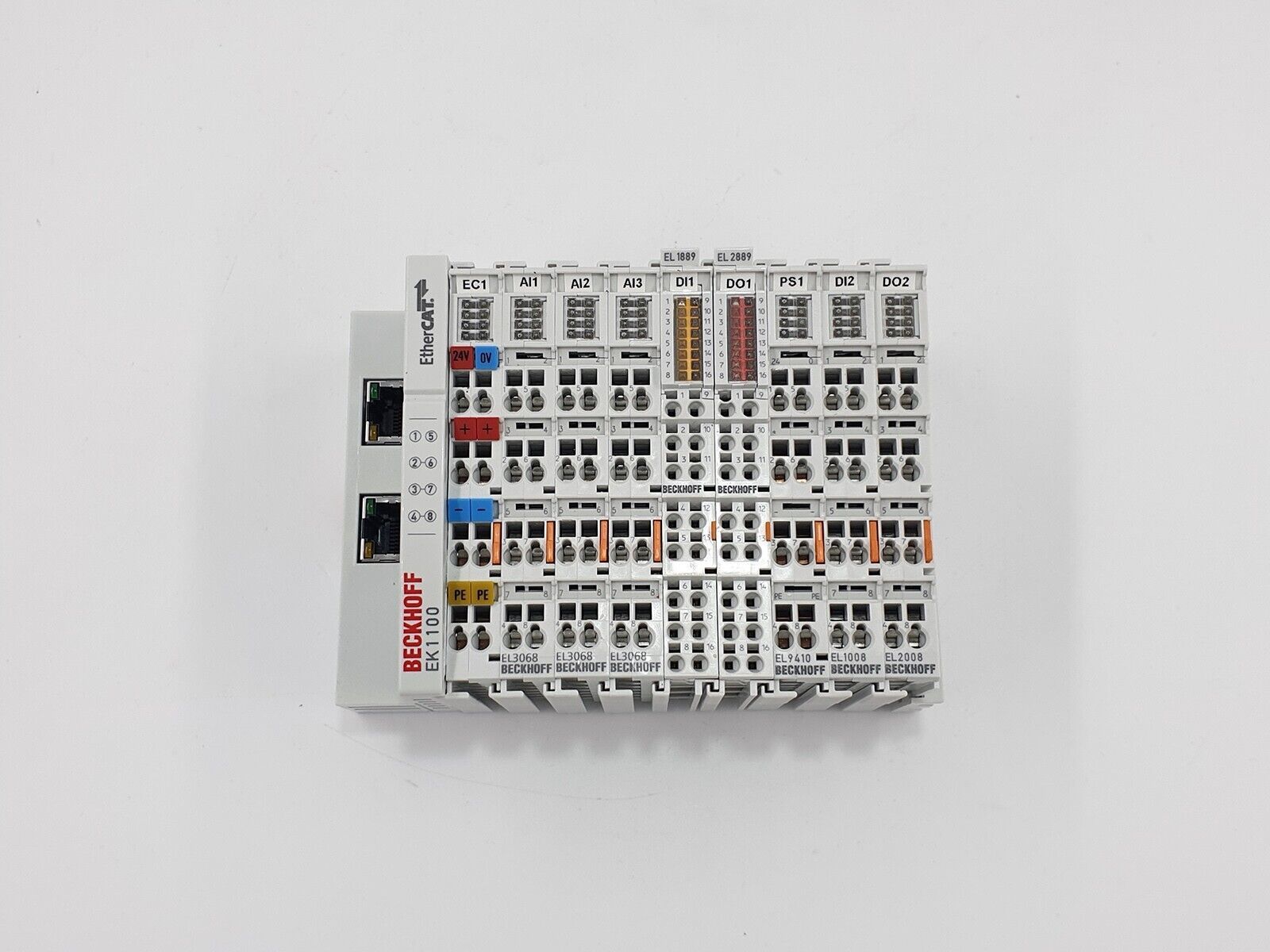 BECKHOFF EK1100 Coupler EtherCAT Terminals + 8 modules - $395.01