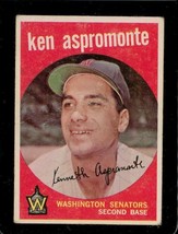 Vintage Baseball Card Topps 1959 #424 Ken Aspromonte Washington Senators Wb - £9.83 GBP