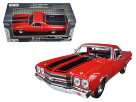 1970 Chevrolet El Camino SS 396 Red with Black Stripes 1/24 Diecast Model Car... - £28.80 GBP