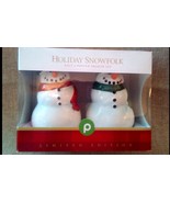 The Holiday Snowfolk Ceramic Salt &amp; Pepper Shaker Christmas Collectible ... - $33.14 CAD