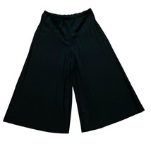 Coco Bianco Black Pleated Pull-on Palazzo Pants Womens Size Large - $15.00