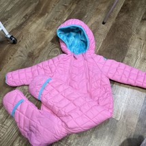 Snozu Plush Sherpa Lined Zip Quilted Bunting Snowsuit Pink Blue Baby 24 Month - £11.02 GBP