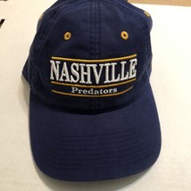 Nashville predators NHL adjustable baseball cap navy blue Embroidered NWT - $23.36