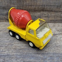 Vintage Tonka Cement Truck Yellow Painted Red Plastic Mixer Toy Die Cast... - $17.45