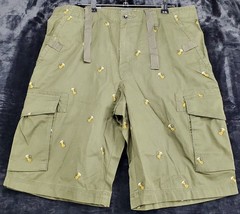 G.H. Bass &amp; Co. Shorts Mens Size 32 Green Beer Print Cotton Pockets Drawstring - £19.24 GBP