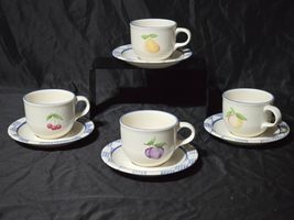 PFALTZGRAFF 8 Piece Coffee Cup &amp; Saucer HOPSCOTCH FRUIT All Different - ... - $35.21 CAD