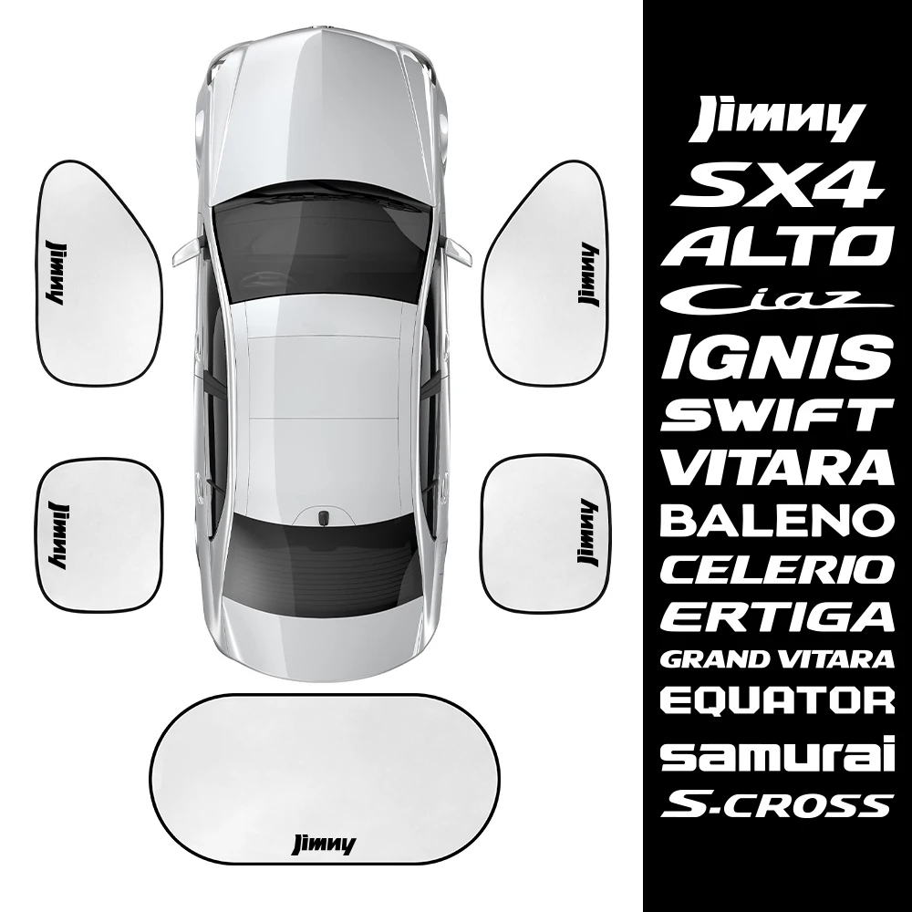 5PCS Car Sunshade Covers For Suzuki Jimny Swift Vitara Ignis Alto Baleno SX4 - £8.93 GBP+
